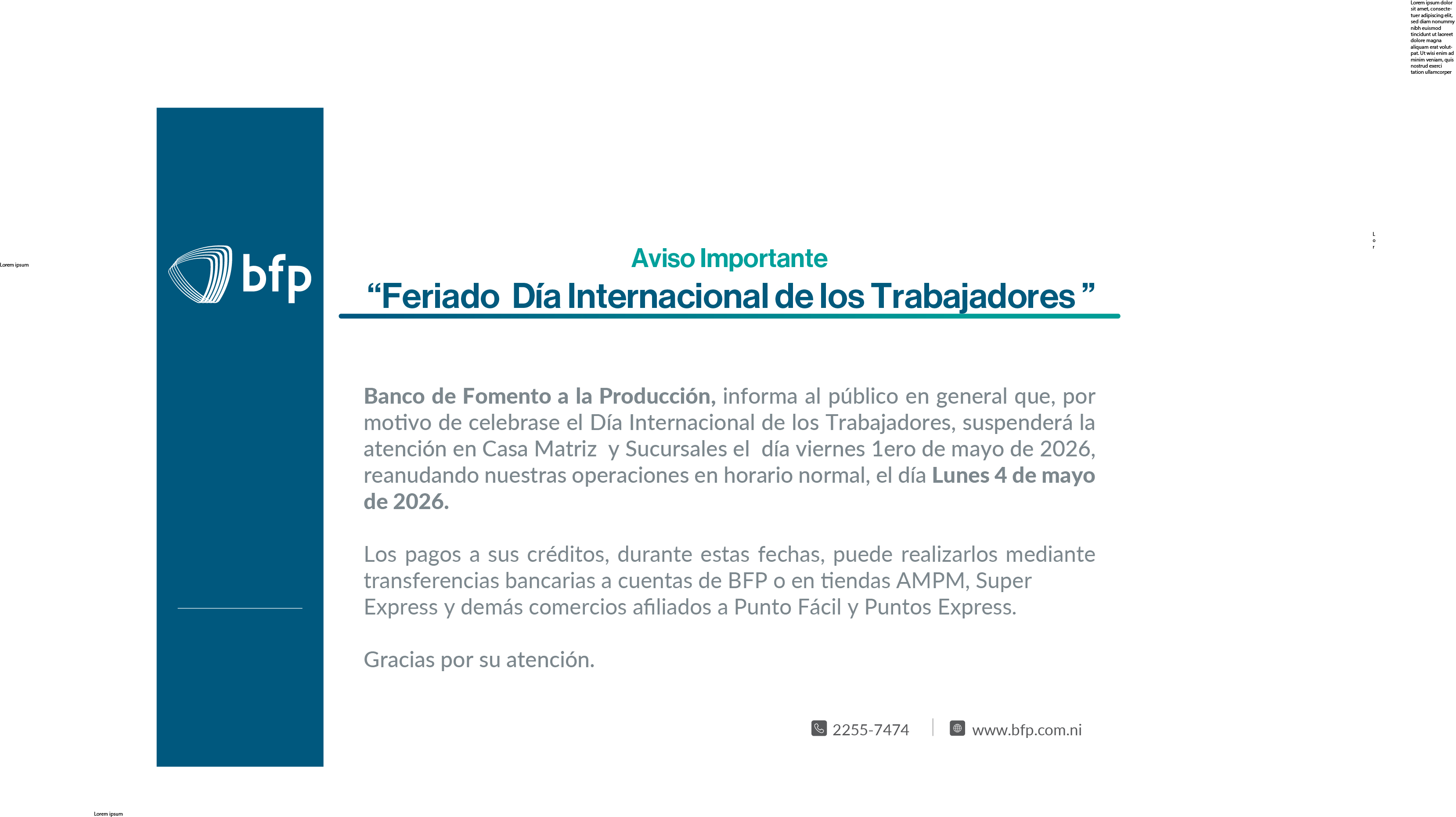 Feriado Día Internacional de los Trabajadores
