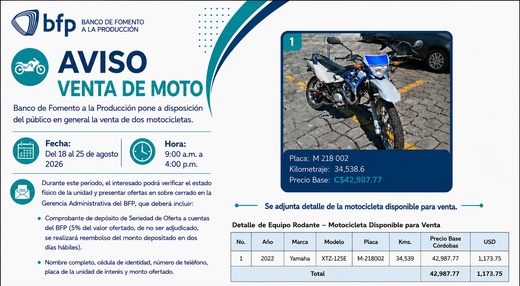 VENTA DE MOTO DISPONIBLE